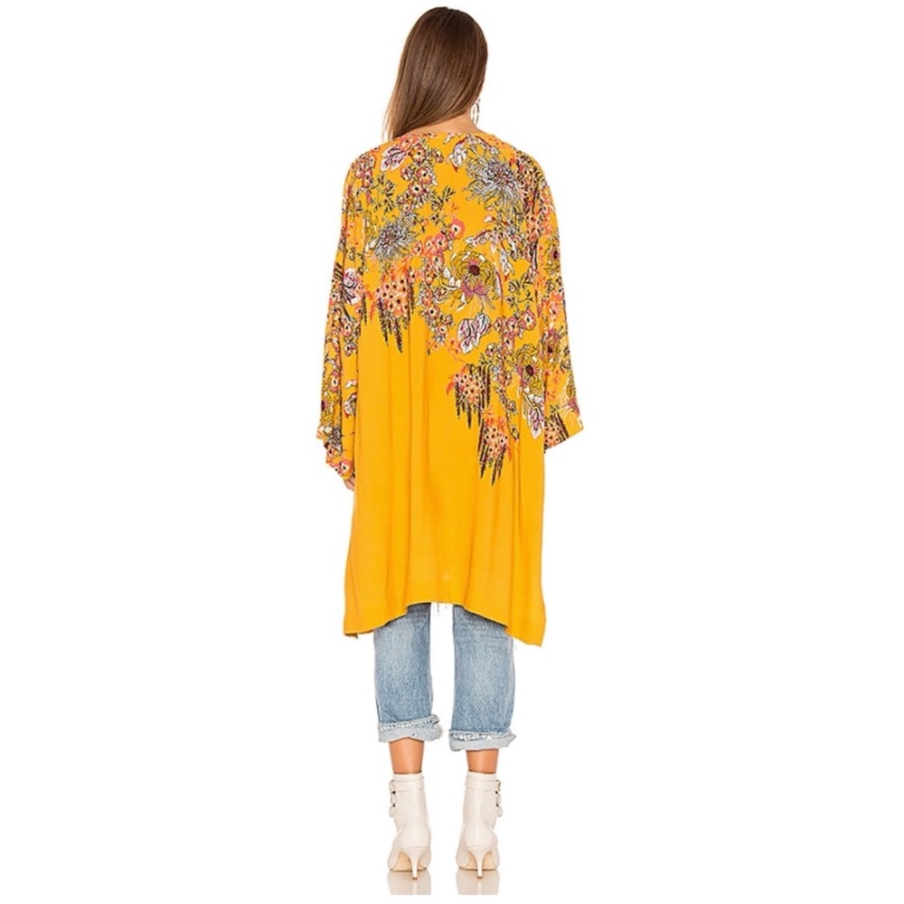 FREE PEOPLE | Intimately FP Yellow Floral Kimono - Picture 3 of 16